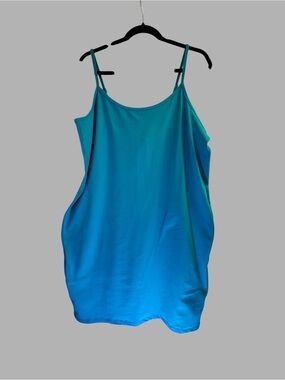 Torrid Fanfare Teal Mini Foxy Bodycon Cami Dress Size 3X 22–24